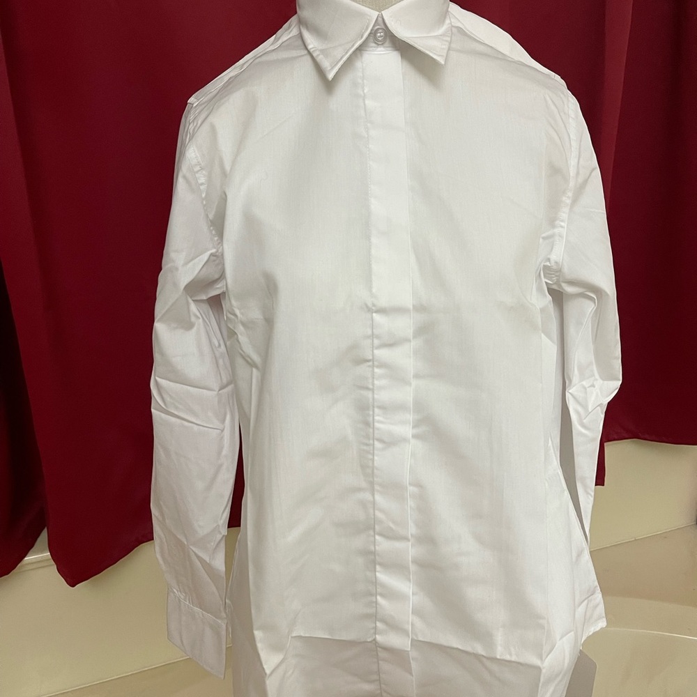 White uniform button shirt